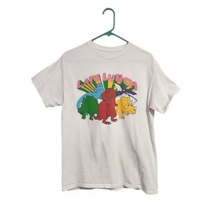 LATE LUNCH Dinosaur Graphic T Shirt Sean Wotherspoon Tee Size S